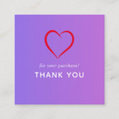 ミニマリストビジネスQRコードありがとうありがとう 割引カード (正面)