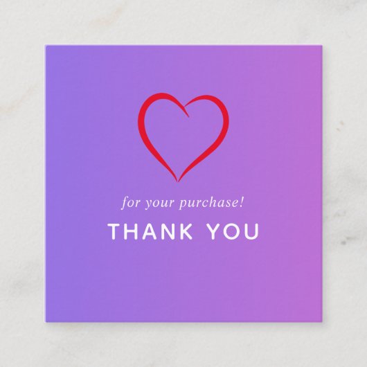 ミニマリストビジネスQRコードありがとうありがとう 割引カード (正面)