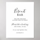 ミニマリストビスケットバードッグトリート結婚式の引き出物 ポスター (正面)