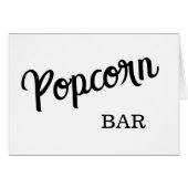 ミニマリストビュッフェフードポップコーンバーテントカード (正面横)