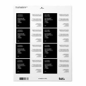 ミニマリストビューティーレベル - 黒と白 ラベル (フルシート)