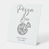 ミニマリストピザバーサインピザリハーサルディナー 台座サイン (正面)