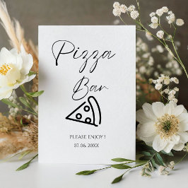 ミニマリストピザバーサインピザリハーサルディナー 台座サイン