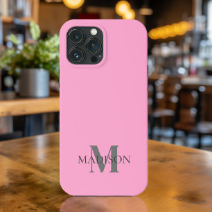 ミニマリストピモノグラムのンク iPhone 13 PRO MAXケース