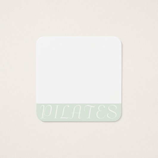 ミニマリストピライトミントグリーンスクエアビジネスカード (裏面)