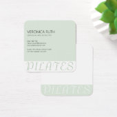 ミニマリストピライトミントグリーンスクエアビジネスカード (デスク)