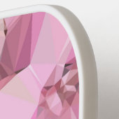 ミニマリストピンクとホワイトダイヤモンドモノグラモダンム ピックルボールラケット (左詳細)