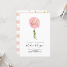 ミニマリストピンクのバロンのベビーシャワー