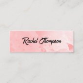 ミニマリストピンクの通話名刺 コーリングカード (裏面)