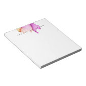 ミニマリストピンクウォーターカラーイニシャルPostItノート ノートパッド (アングル)