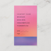 ミニマリストピンクオレンジパープルブレンド 名刺 (裏面)