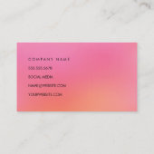 ミニマリストピンクオレンジブレンド 名刺 (裏面)