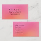 ミニマリストピンクオレンジブレンド 名刺 (正面/裏面)