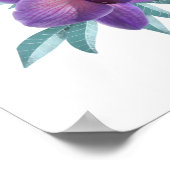 ミニマリストピンクオーキッドフローラウォールアートポスター ポスター (角)