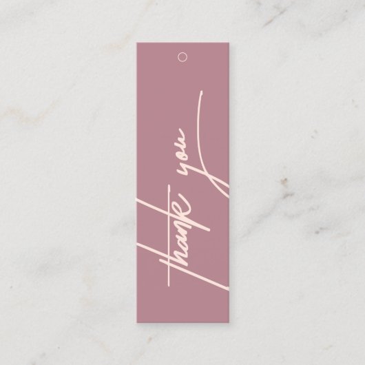 ミニマリストピンクサンキューラベルウェアつるラベル コーリングカード (正面)