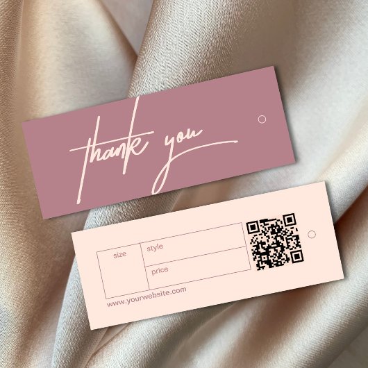 ミニマリストピンクサンキューラベルウェアつるラベル コーリングカード