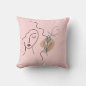 ミニマリストピンクスクエア装飾用クッション | ソフト&モーダー クッション (正面)