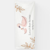 ミニマリストピンクスワンプリンセス&マママベビーシャワー 横断幕 (縦)