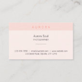 ミニマリストピンクツートーンの名刺 名刺 (裏面)