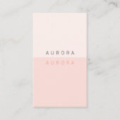 ミニマリストピンクツートーンの名刺 名刺 (正面)