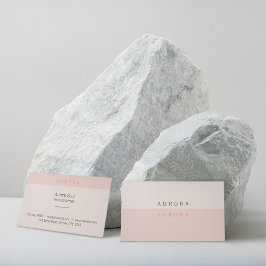 ミニマリストピンクツートーンの名刺 名刺