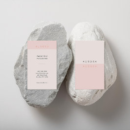 ミニマリストピンクツートーンの名刺 名刺