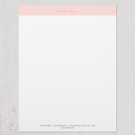 ミニマリストピンクツートーン レターヘッド