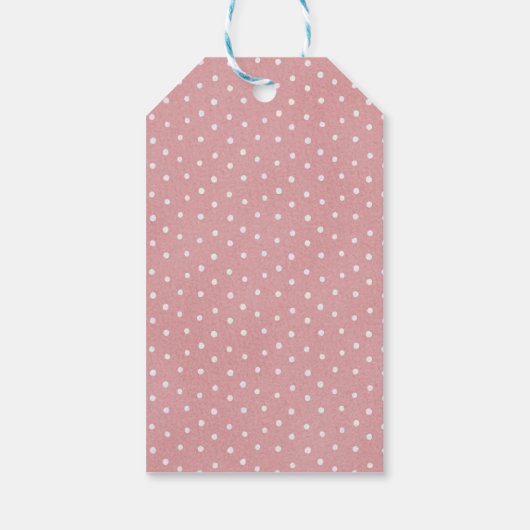 ミニマリストピンクテディベア赤ちゃんシャワーありがとうG ギフトタグ (裏面)