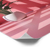 ミニマリストピンクトーン宇宙：ライトとシャドウ ポスター (角)