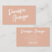 ミニマリストピンクニュートラルボホシックモダントレンディー 名刺 (正面/裏面)