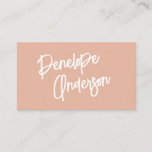 ミニマリストピンクニュートラルボホシックモダントレンディー 名刺 (正面)