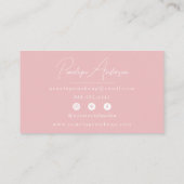 ミニマリストピンクニュートラルボホシックモダン美しい 名刺 (裏面)