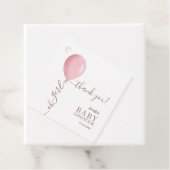 ミニマリストピンクバルーンOhガールベビーシャワー フェイバータグ (インサイチュ)
