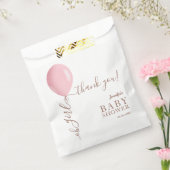 ミニマリストピンクバルーンOhガールベビーシャワー フェイバーバッグ (封をした状態)