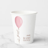 ミニマリストピンクバルーンOhガールベビーシャワー 紙コップ (正面)