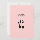 ミニマリストピンクバレエ誕生日パーティー 招待状 (裏面)