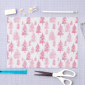ミニマリストピンクパインツリーズティッシュペーパー 薄葉紙 (クラフト)