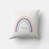 ミニマリストピンクパープルブルーボーホレインボー クッション (裏面)