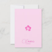 ミニマリストピンクフェアリー誕生日サンキューカード サンキューカード (裏面)