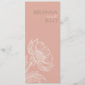 ミニマリストピンクフローラフラットメニュー メニュー (裏面)