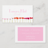 ミニマリストピンクフローリストの名刺 名刺 (正面/裏面)