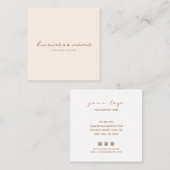 ミニマリストピンクブラシ名刺 スクエア名刺 (正面/裏面)