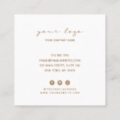 ミニマリストピンクブラシ名刺 スクエア名刺 (裏面)