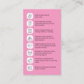 ミニマリストピンクプレ/ポストトリートメント体スカルプト 名刺 (裏面)