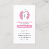 ミニマリストピンクプレ/ポストトリートメント体スカルプト 名刺 (正面)