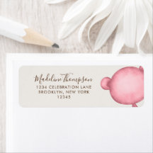 ミニマリストピンクベアスクエレガントリプトタイポグラフィ