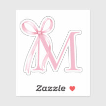 ミニマリストピンクボウイニシャルモノグラム