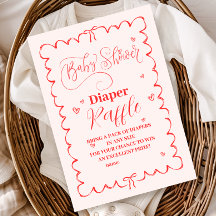 ミニマリストピンクボウドードルベビーおむつラッフル