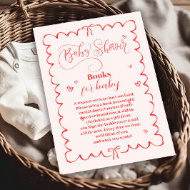 ミニマリストピンクボウドードルベビーブックスベビー エンクロージャーカード