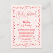 ミニマリストピンクボウドードルベビーブックスベビー エンクロージャーカード (正面)